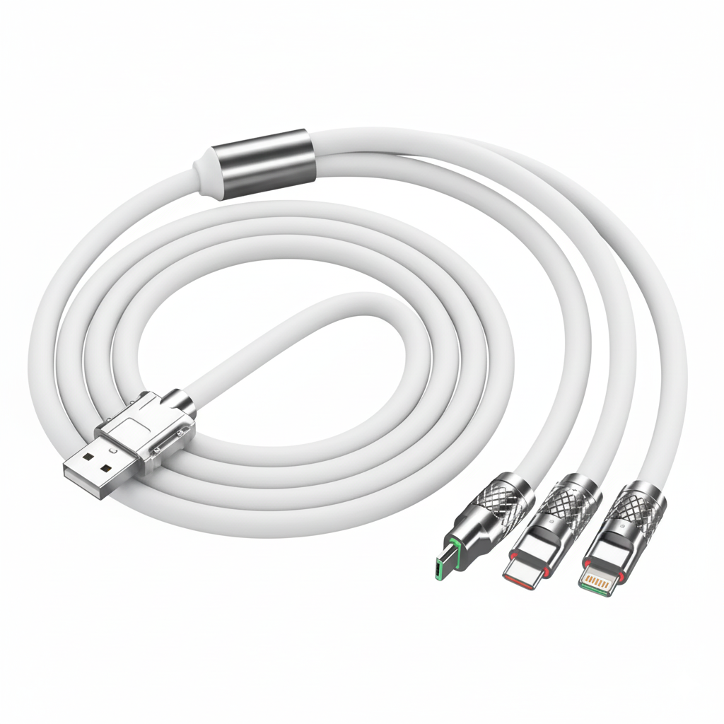 3-in-1 Heavy Duty Fast Charging Cable – Type-C / Lightning / Micro-USB
