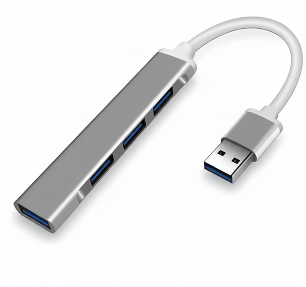 Aluminium 4-Port USB Hub